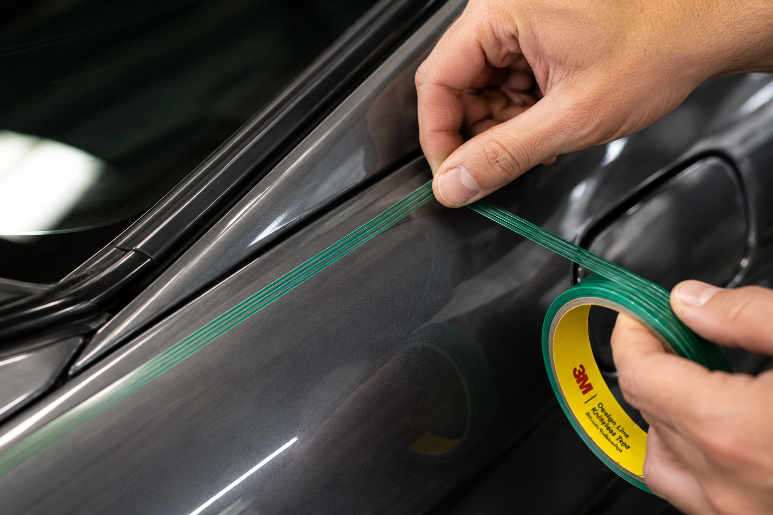 Knifeless tape application