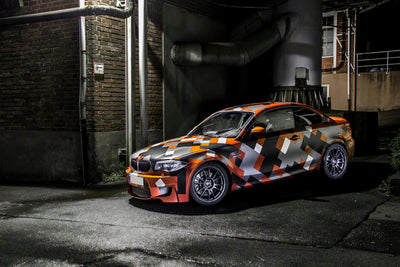 Trendy bright coloured vehicle vinyl wrap