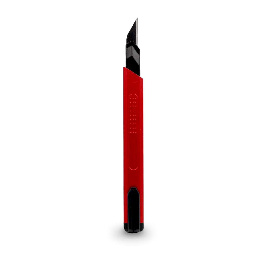 Aluminum knife with 30-degree 9mm blade for precision work.