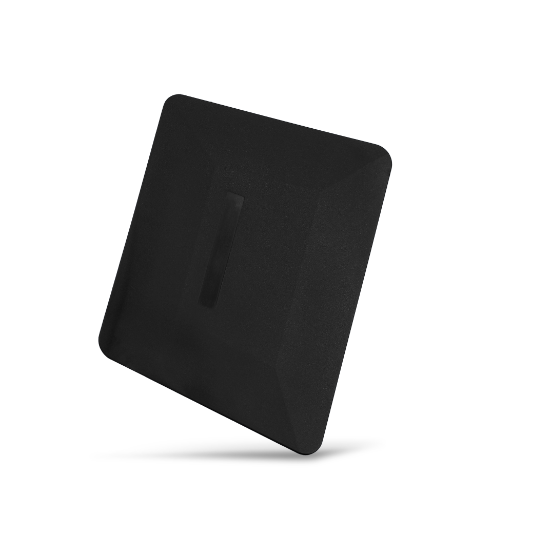 Black tint squeegee card with hard flex for rigid surface applications.