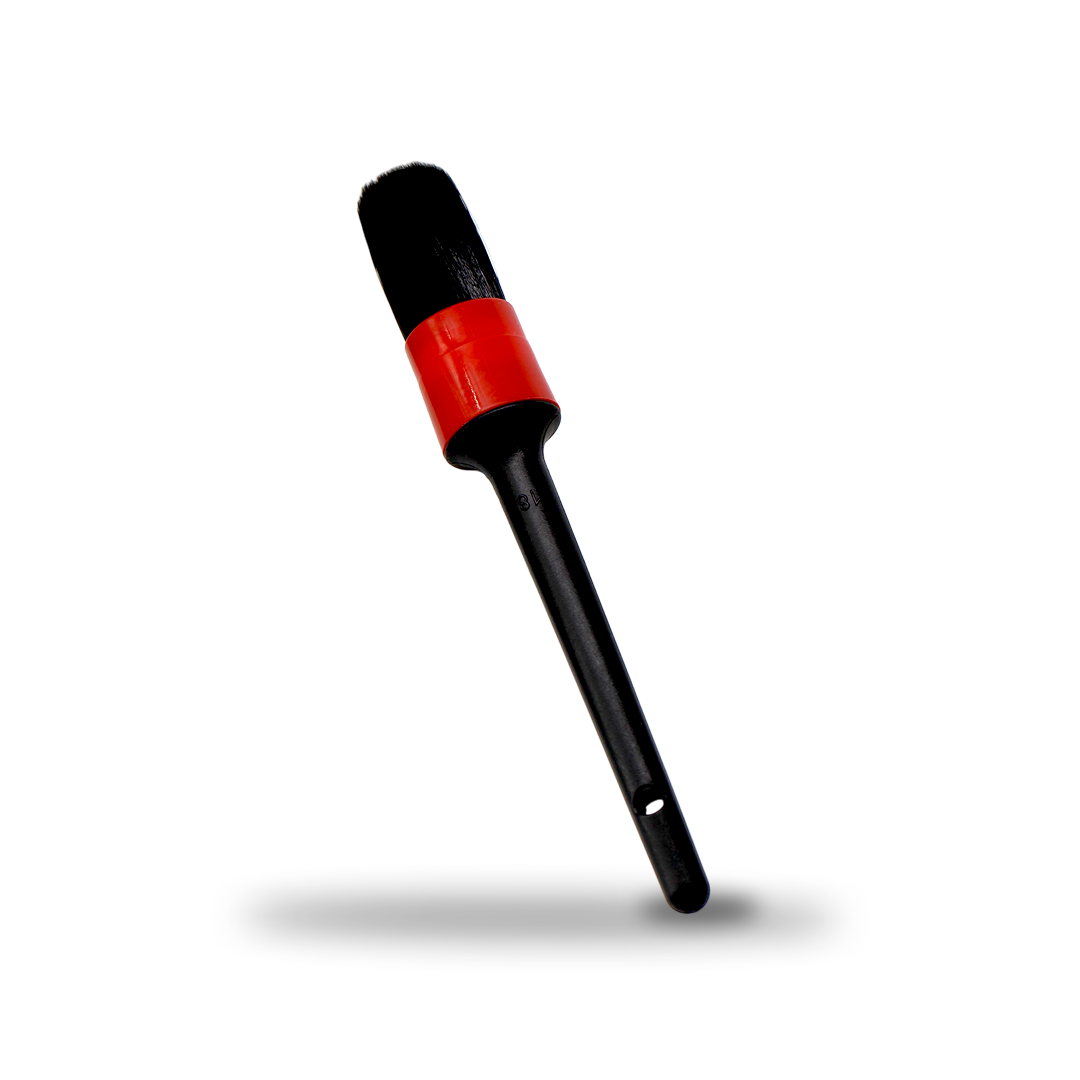Five-piece detailing brush set for cleaning vents, wheels, seams, and tight areas.