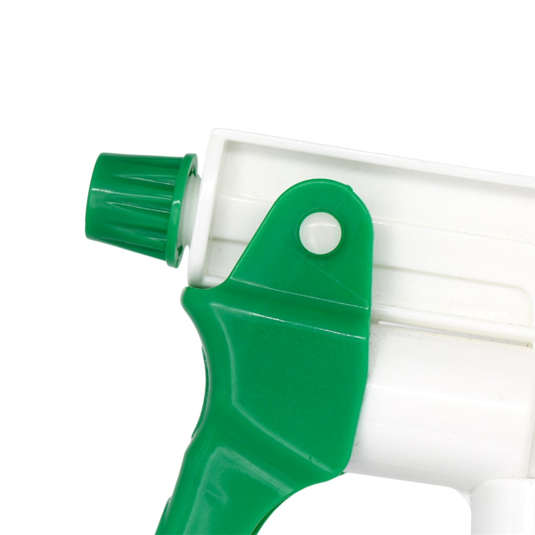 Replacement spray trigger nozzle compatible with standard spray bottles.