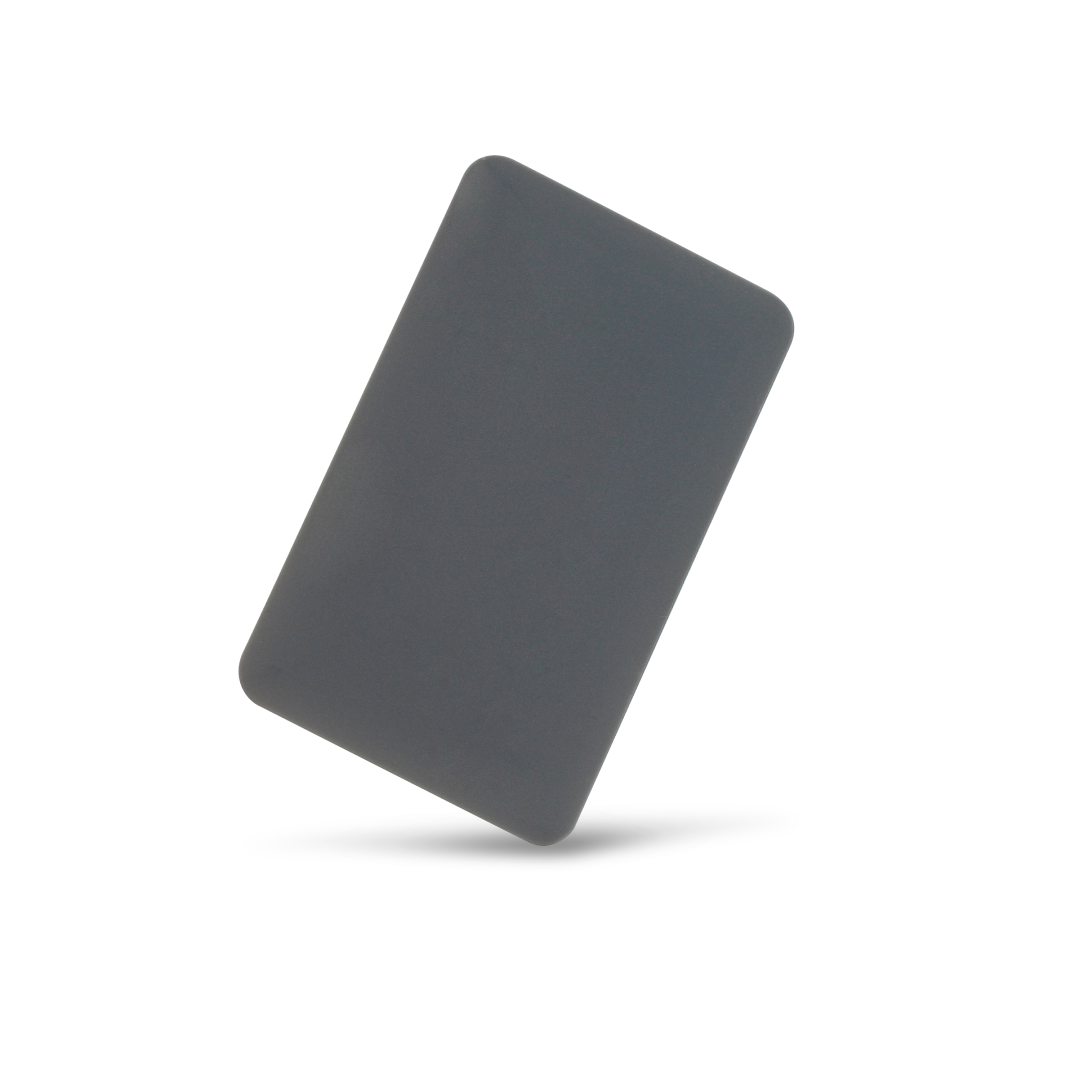 Grey hard edge squeegee card for applying vinyl on tough edges.