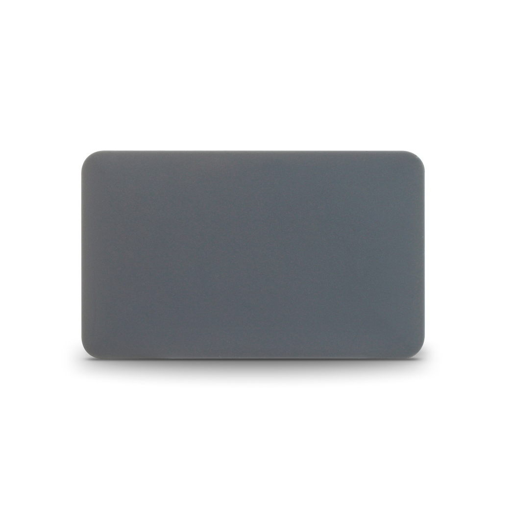Grey hard edge squeegee card for applying vinyl on tough edges.