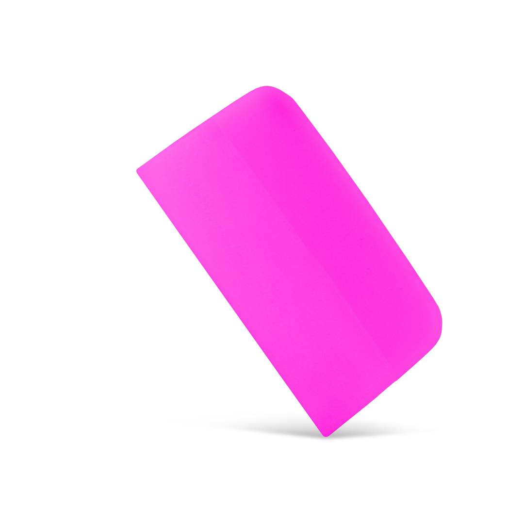 Pink PPF medium flex squeegee for curved or complex surfaces.