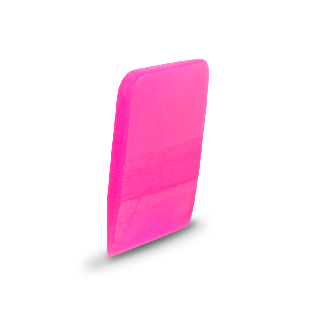 Pink PPF medium flex squeegee for curved or complex surfaces.