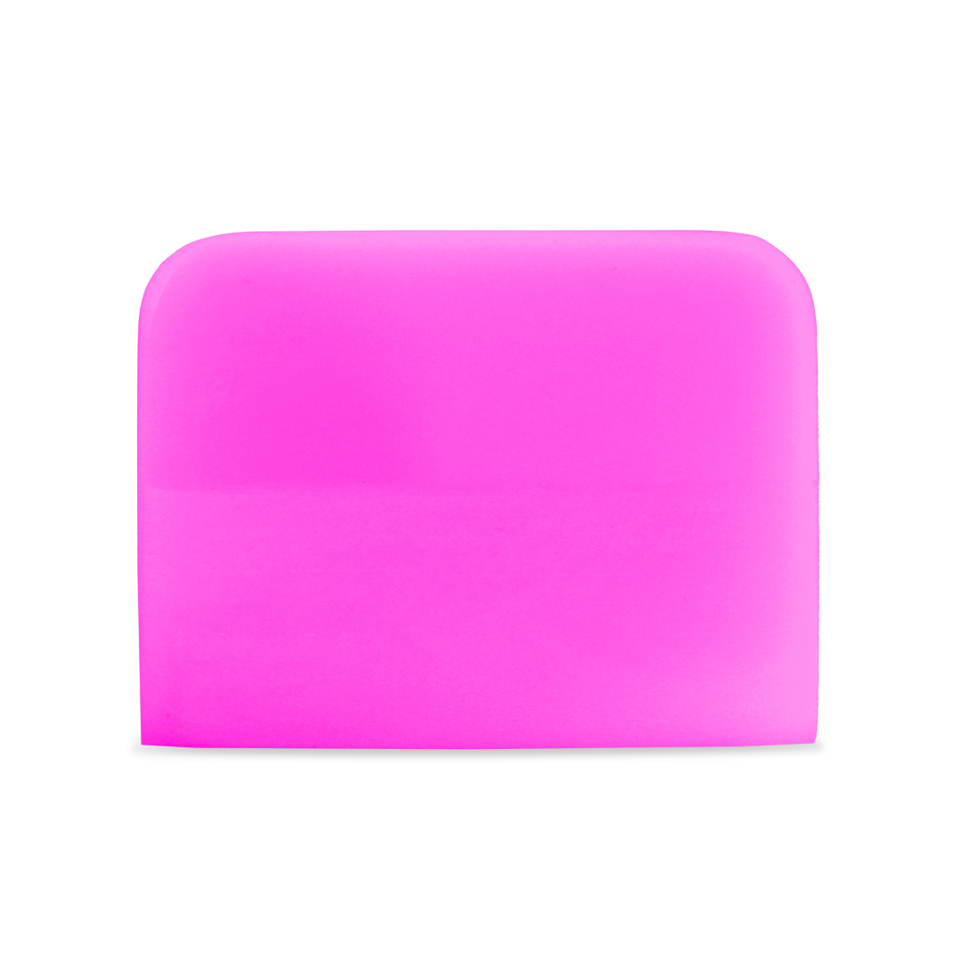 Pink PPF medium flex squeegee for curved or complex surfaces.