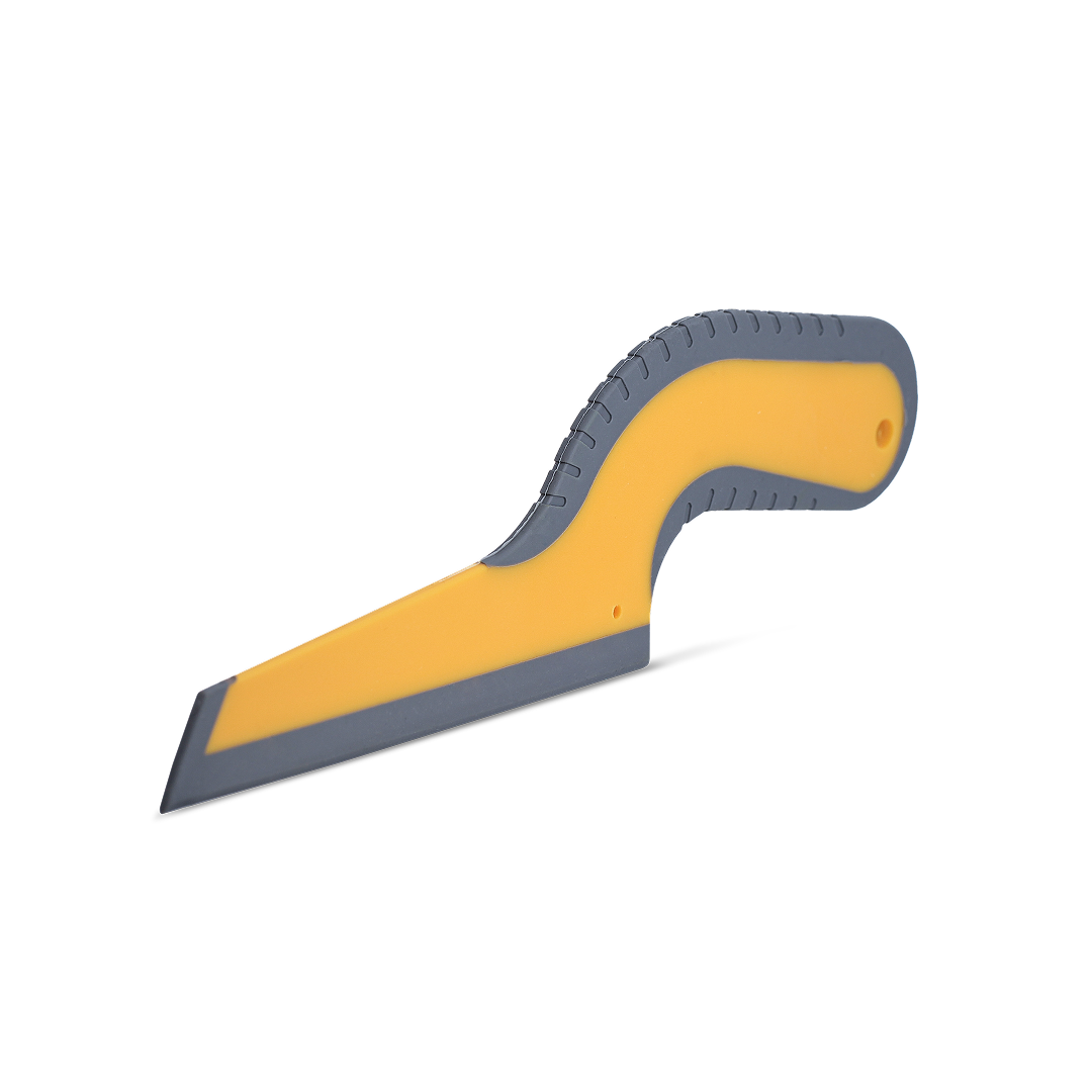 Tint squeegee handle with soft rubber grip for comfort.