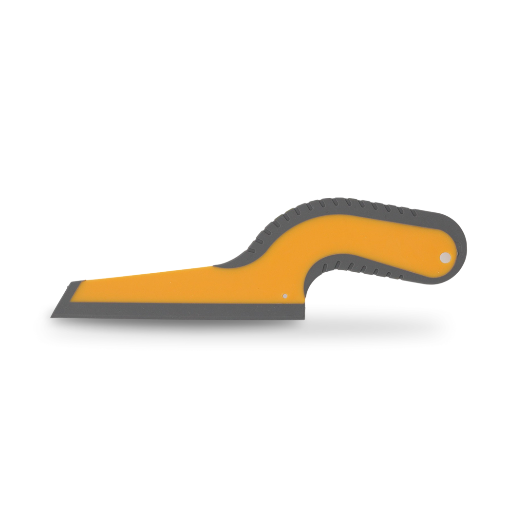 Tint squeegee handle with soft rubber grip for comfort.
