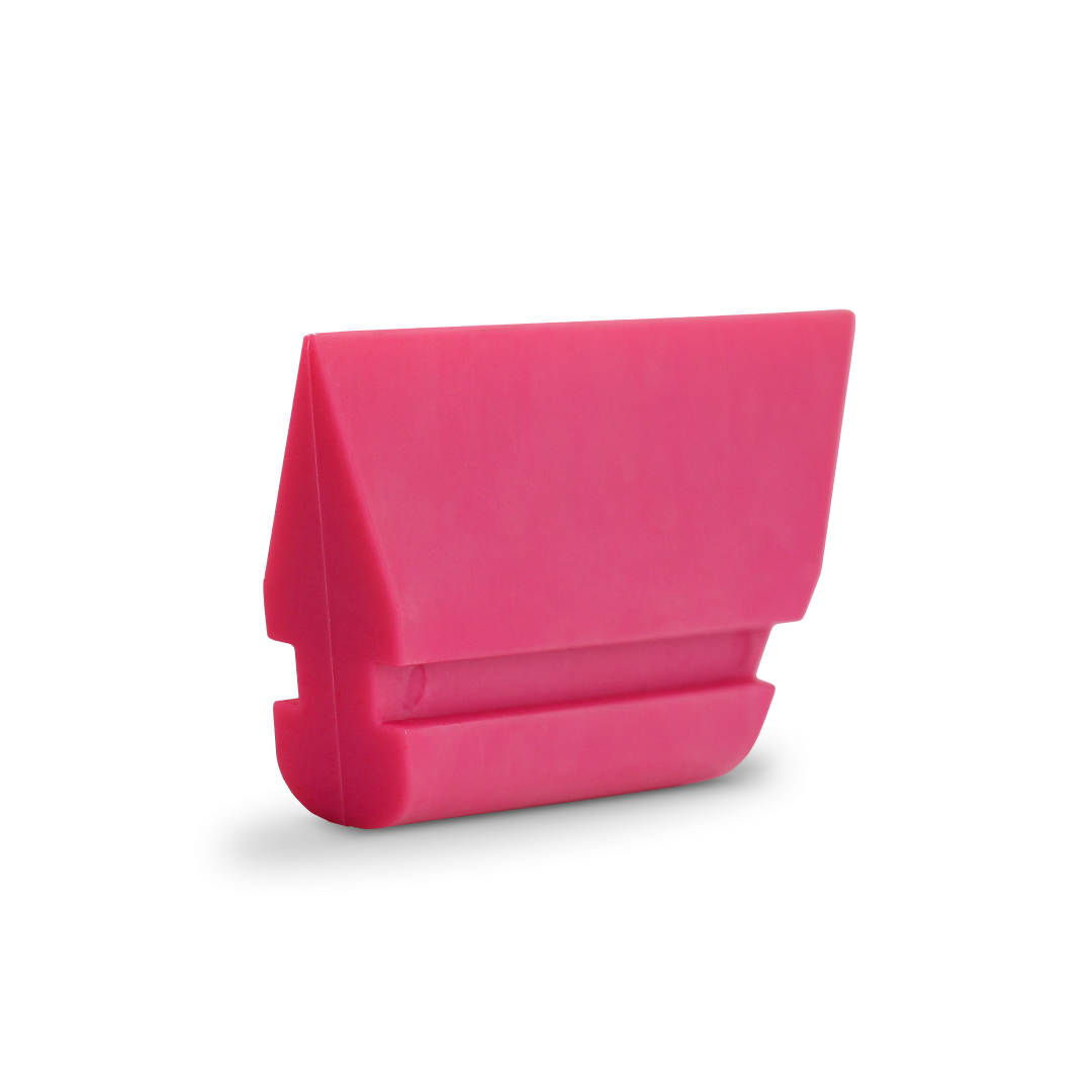 Soft flexible pink squeegee for paint protection film jobs.
