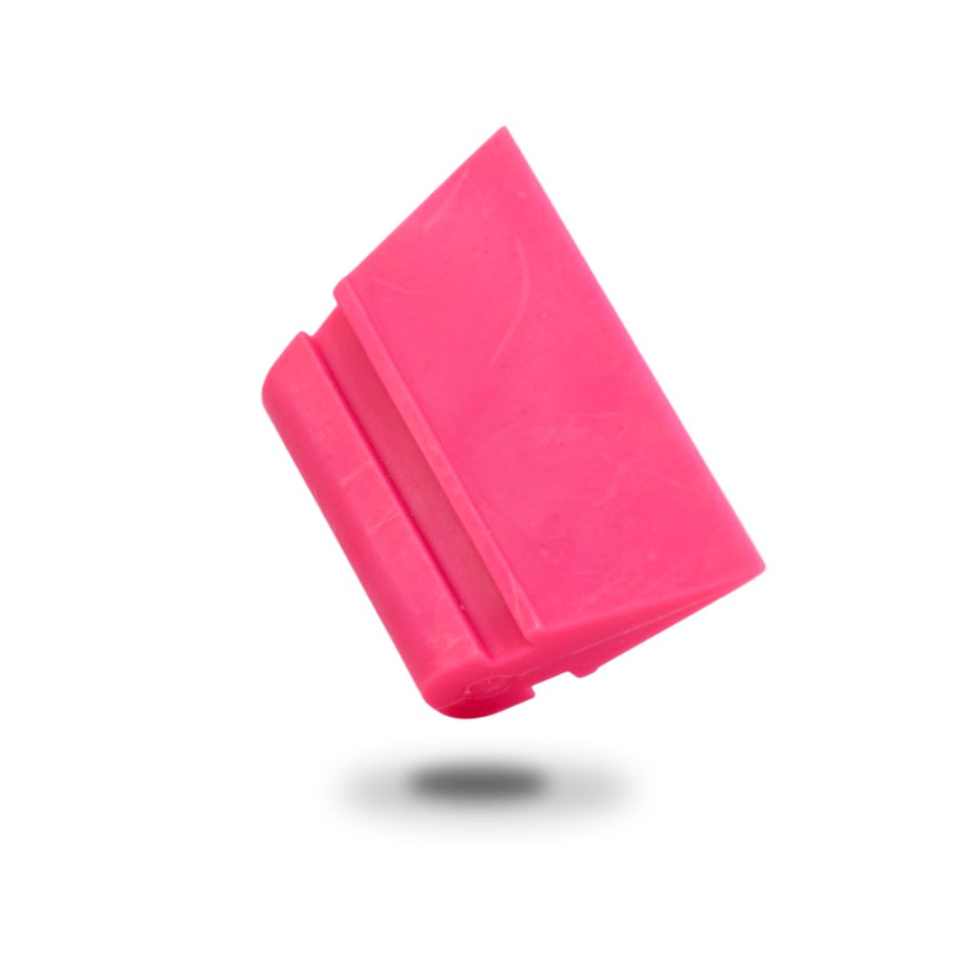 Soft flexible pink squeegee for paint protection film jobs.