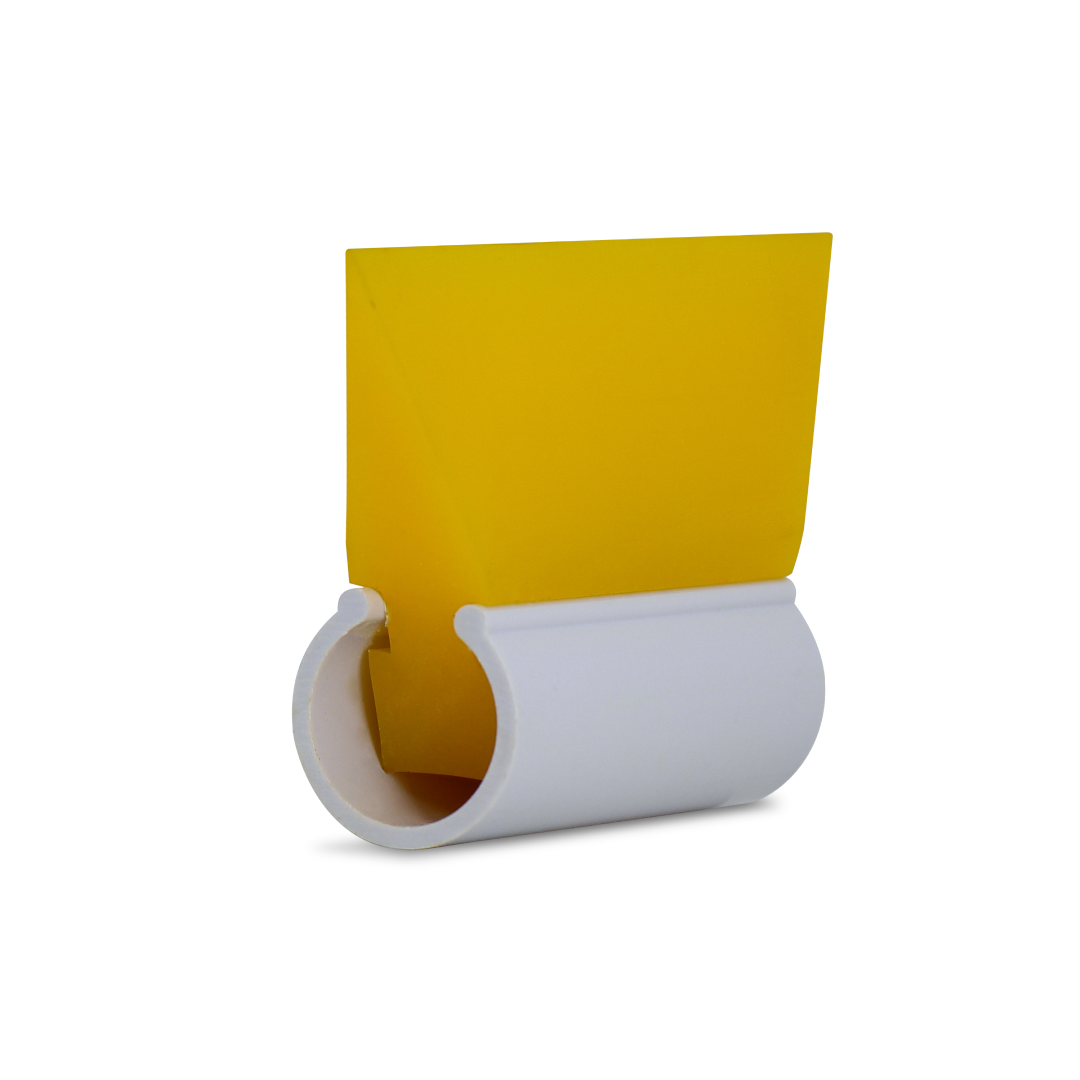 Yellow turbo-style hard flex squeegee for high-pressure vinyl installs.