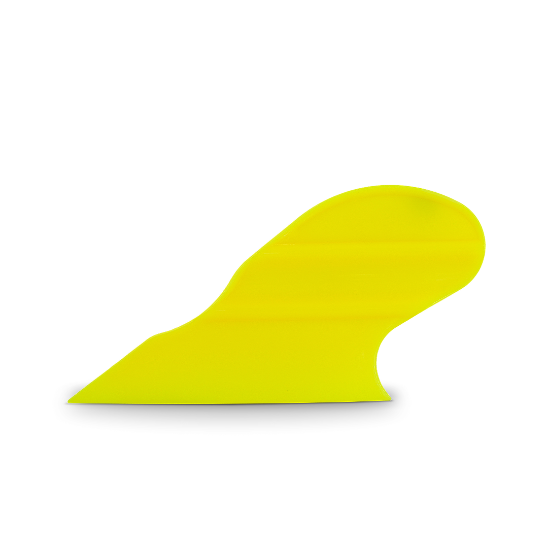 Yellow tint squeegee for side trim and tight edge areas.