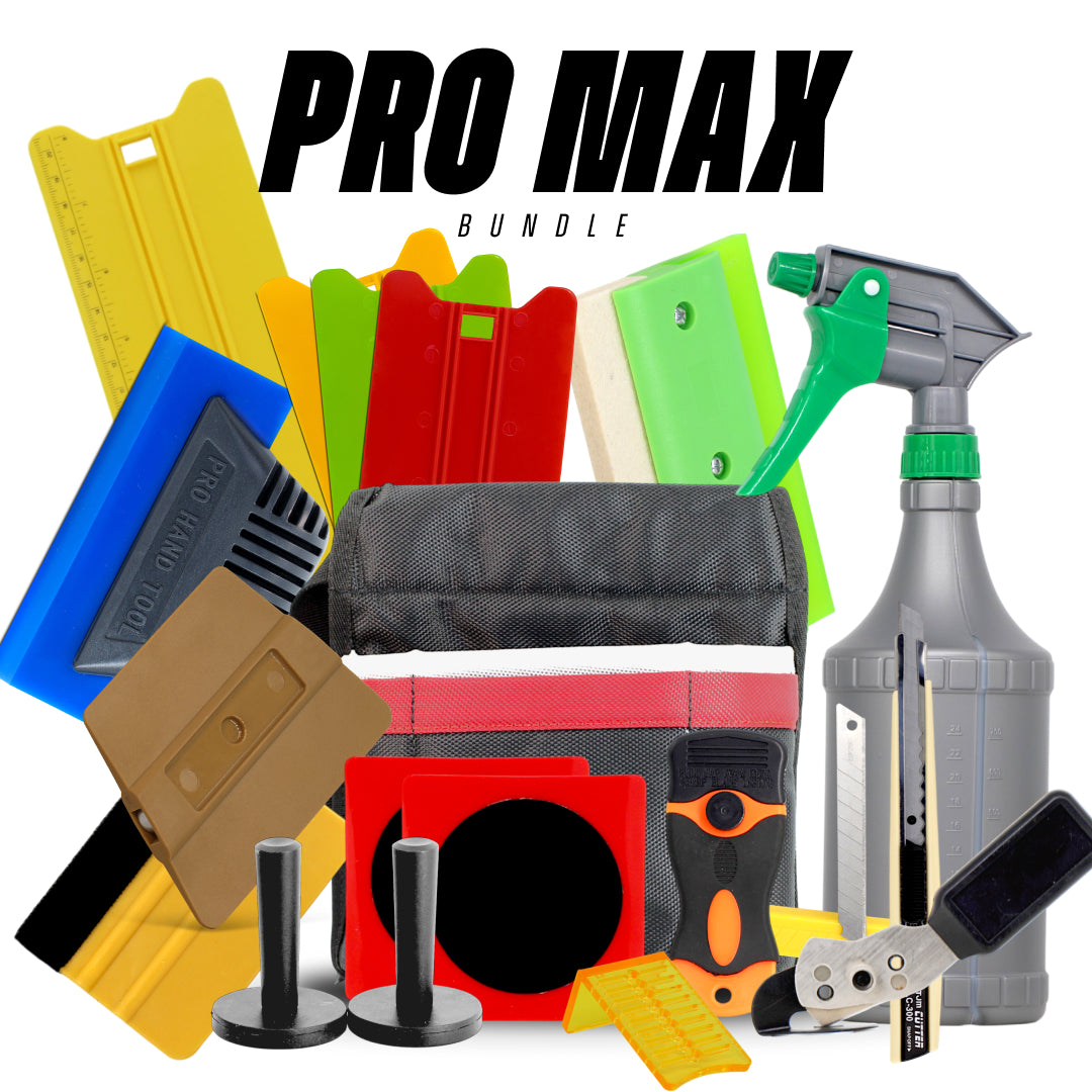 Complete sign-making tool kit with full weeding, cutting, trimming, and squeegee tools for professional sign installers.