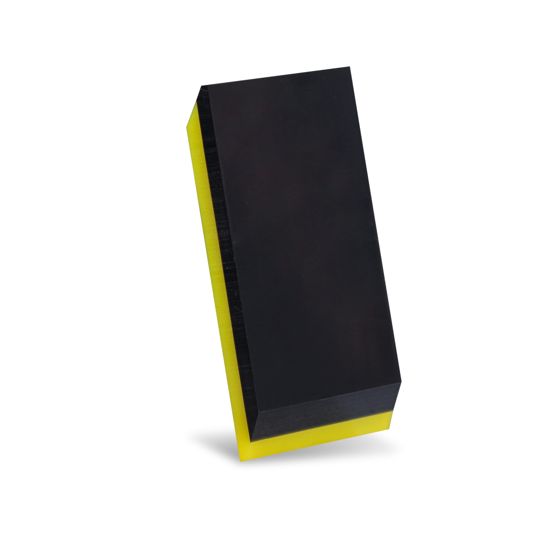 Compact yellow and black dual-sided PPF squeegee.