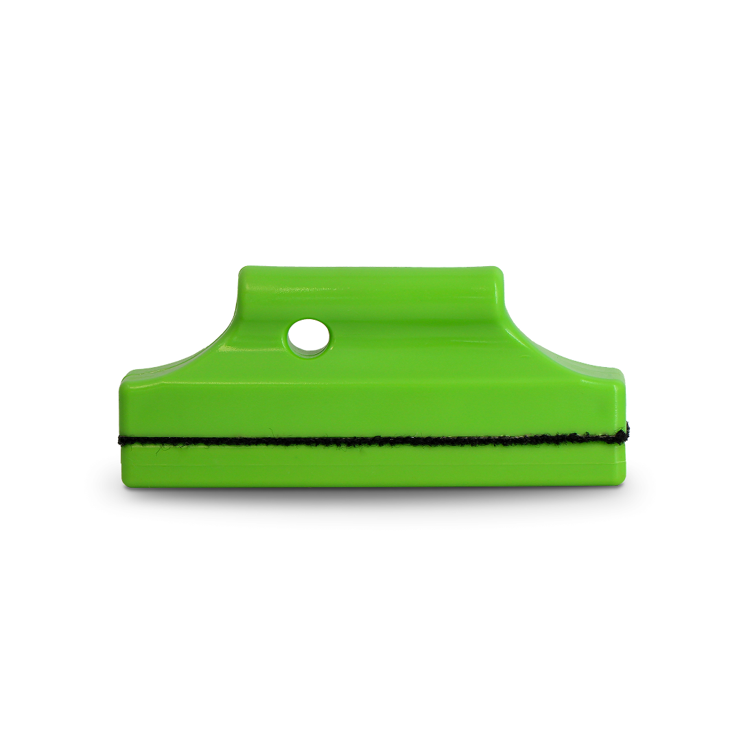 Stud-shaped magnet tool for vinyl and tint positioning.