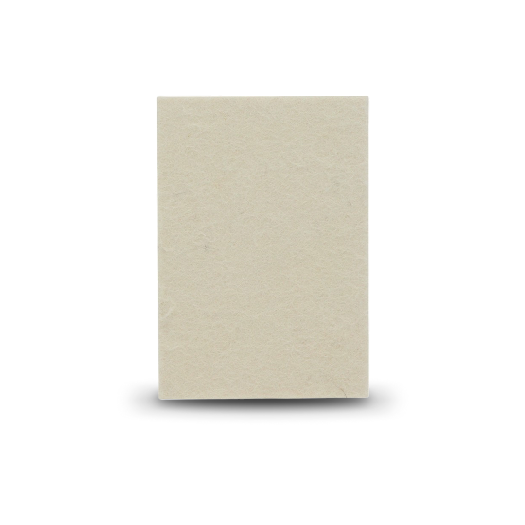 White felt squeegee block for gentle and effective vinyl smoothing.