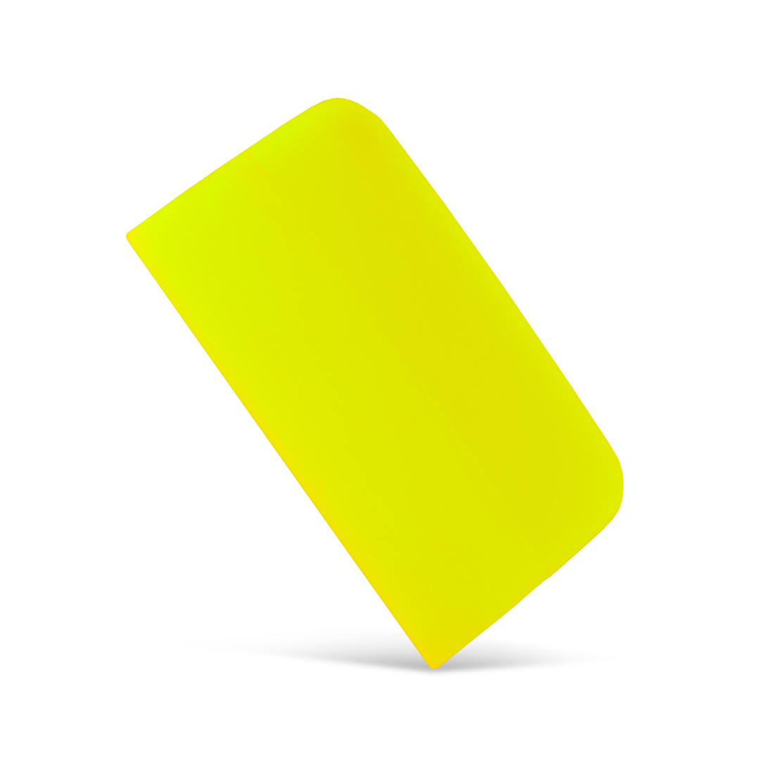 Yellow medium flex PPF squeegee for paint protection film installation.