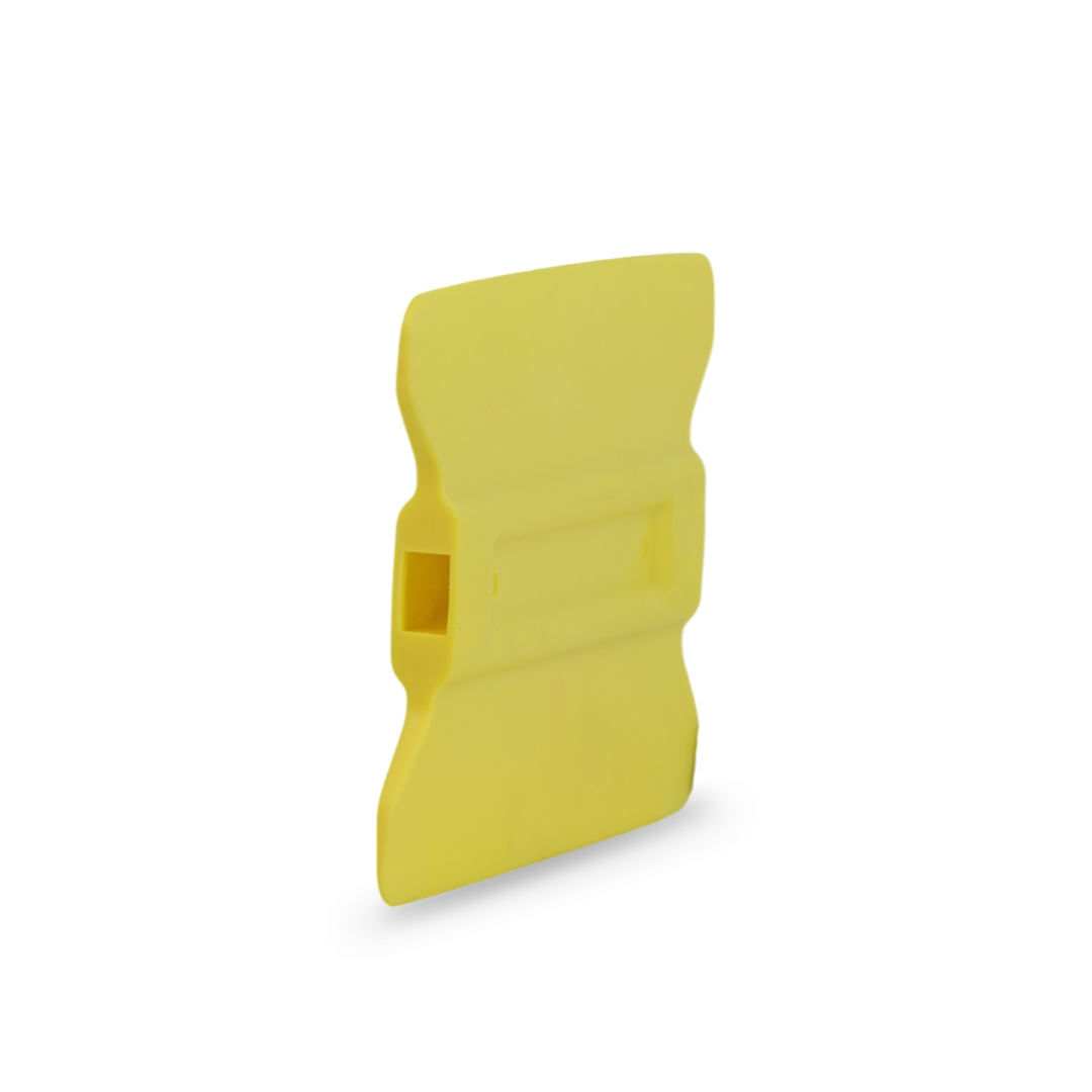 Yellow wing squeegee with medium flexibility for balanced control.