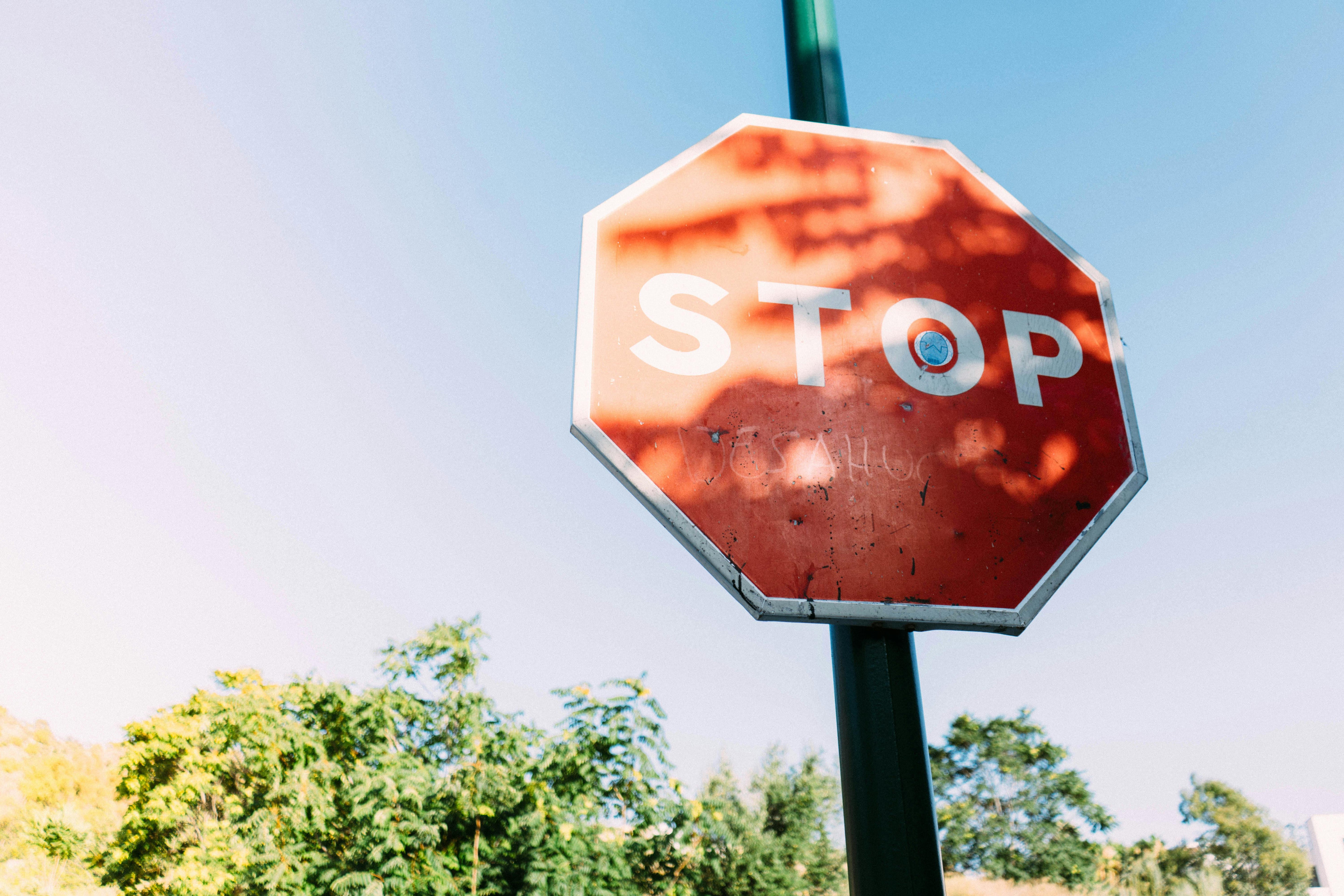 Road signage for STOP sign