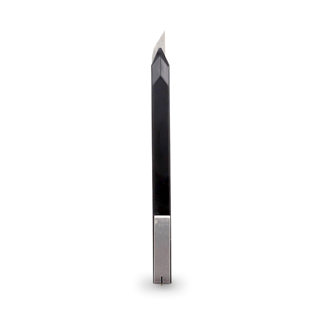 Black aluminum precision knife with 30-degree blade.