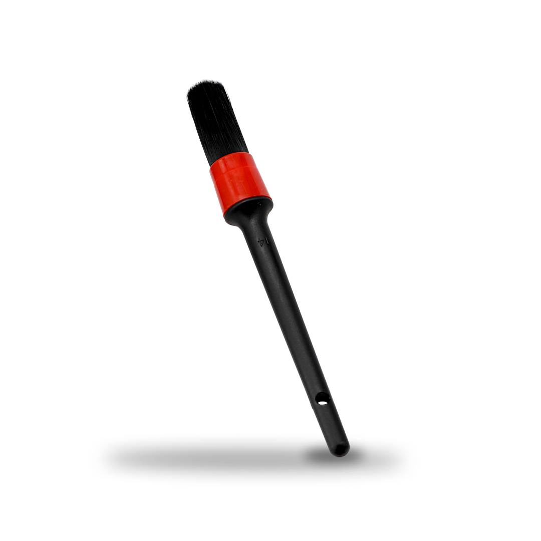 Five-piece detailing brush set for cleaning vents, wheels, seams, and tight areas.