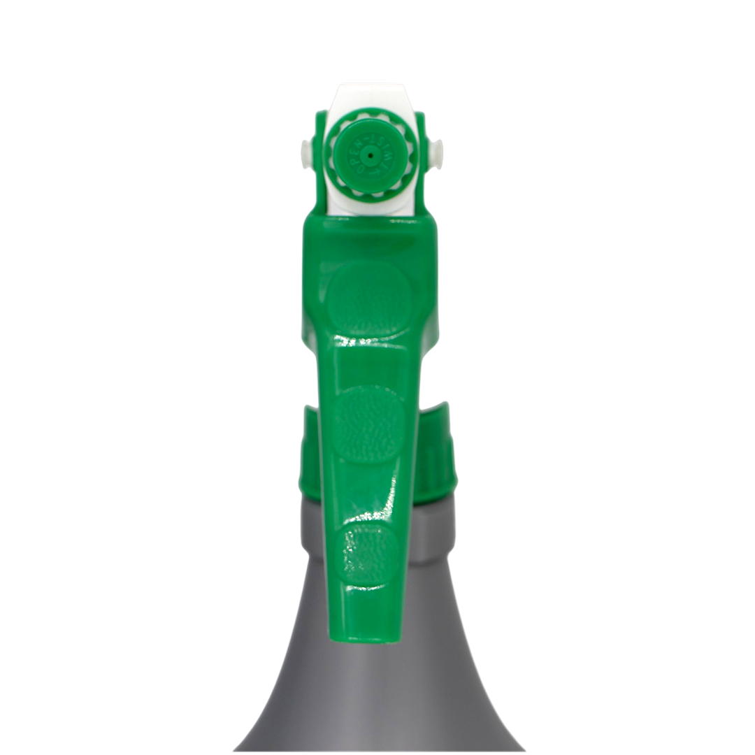 Replacement spray trigger nozzle compatible with standard spray bottles.