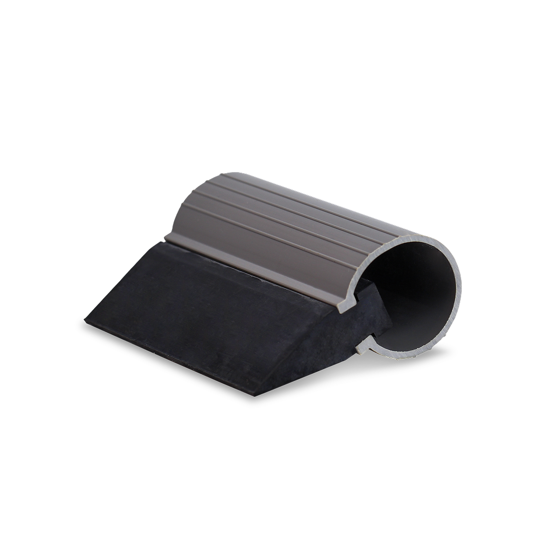 Black rubber squeegee for cleaning and film smoothing.