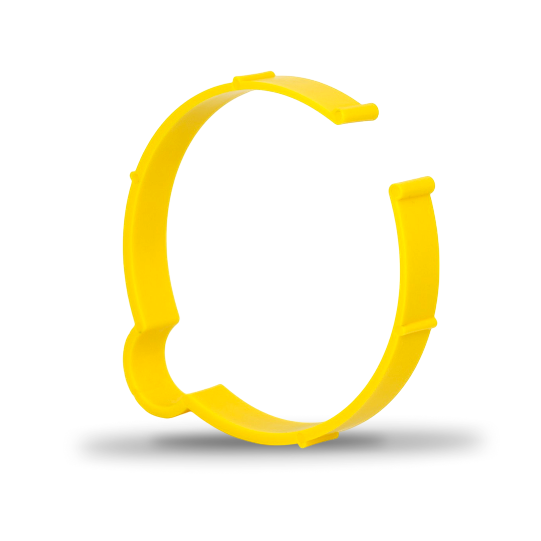 Medium vinyl clip for securing vinyl wrap material during installation.