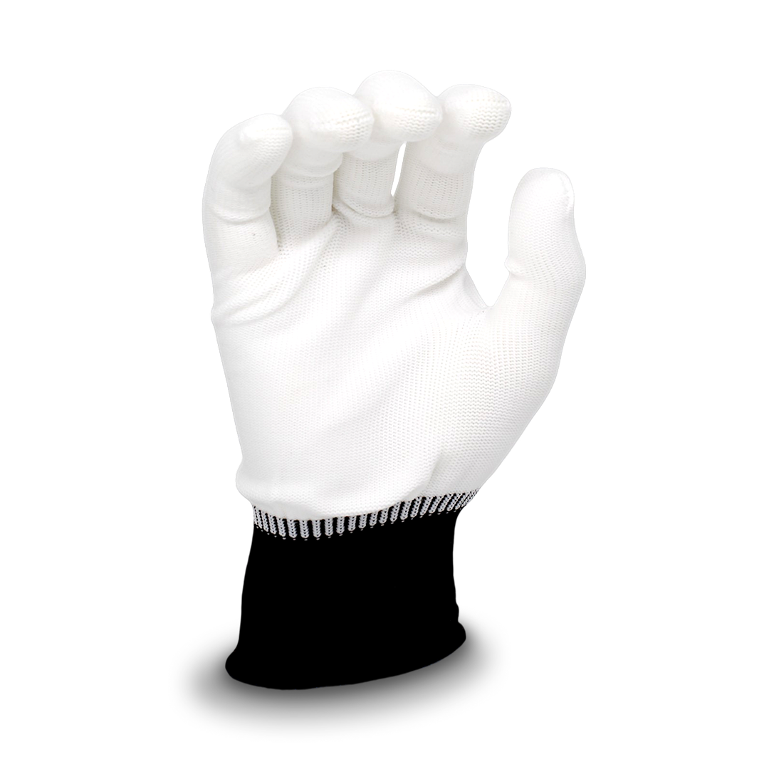 Pair of white professional wrap gloves to handle vinyl without leaving marks or static.