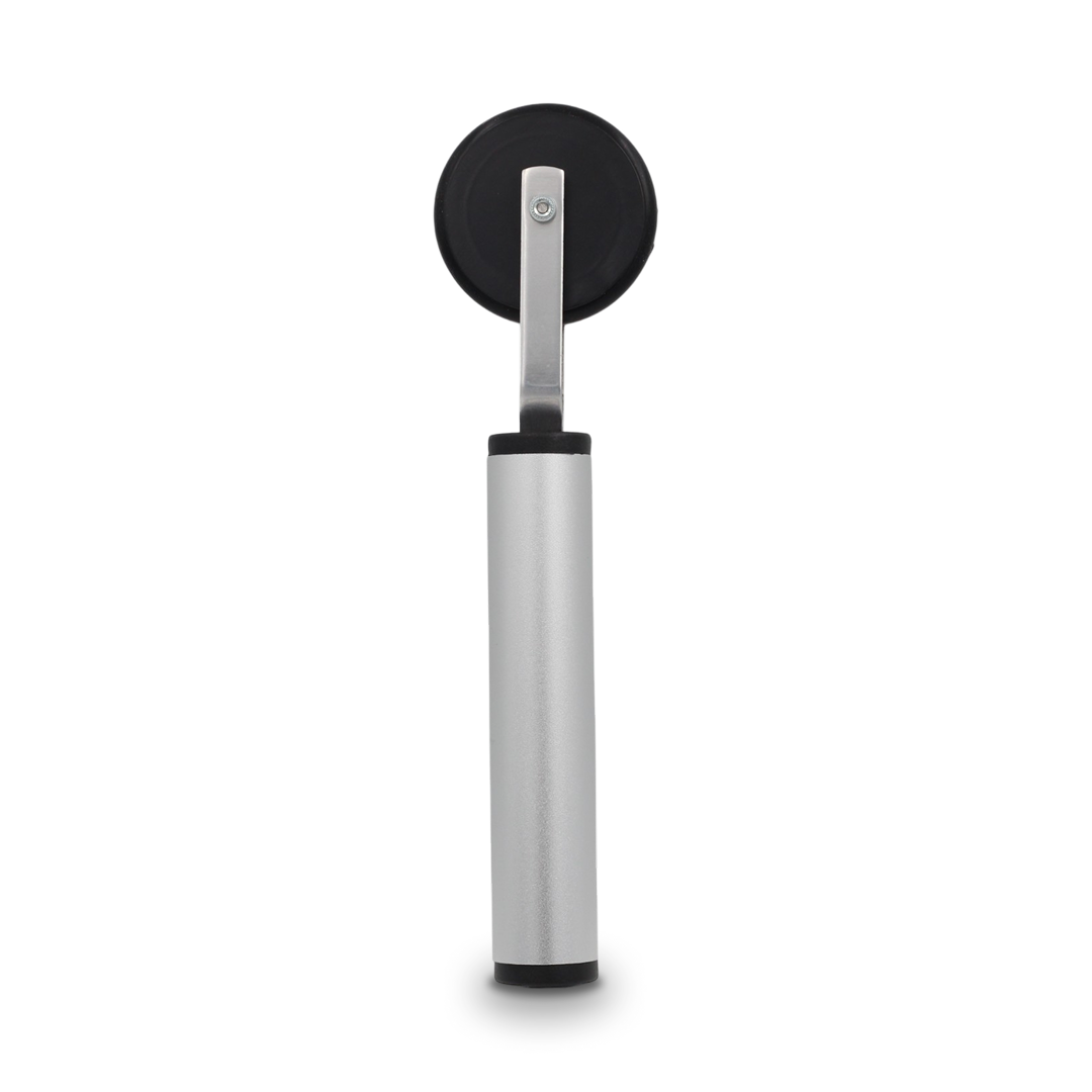 Rubber channel wheel tool for pressing and smoothing film into window channels.