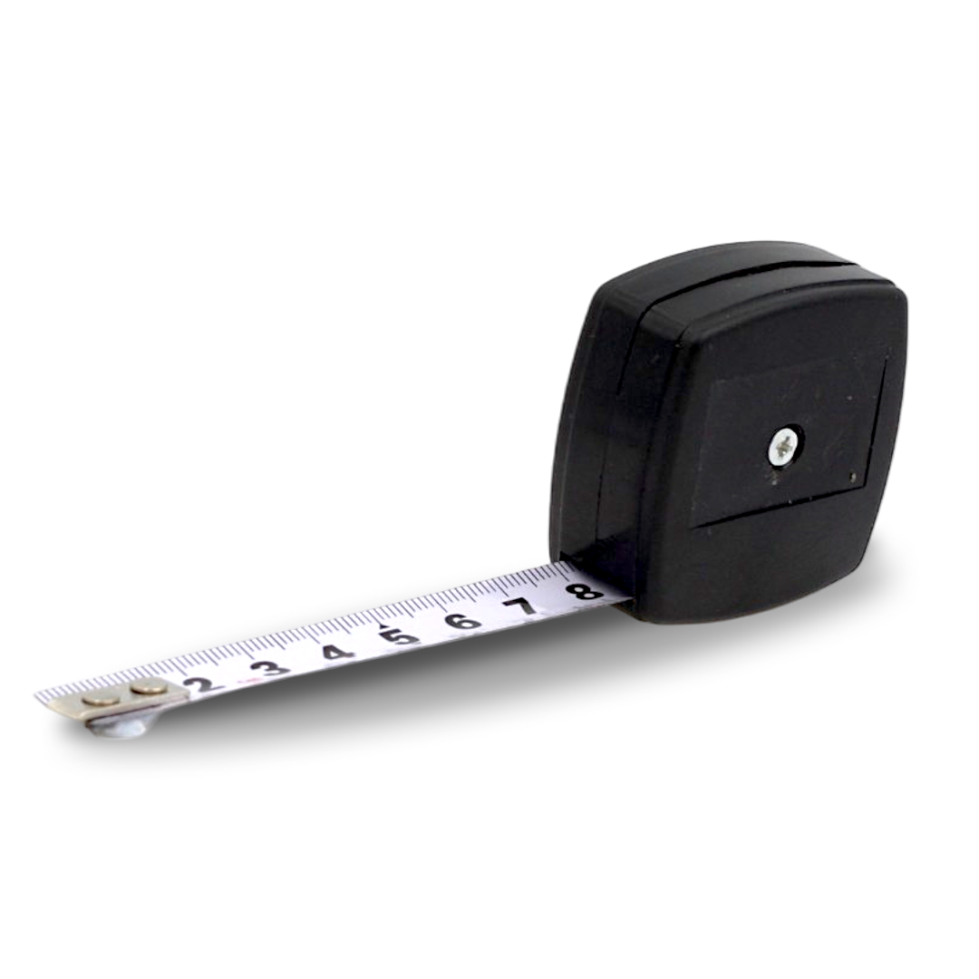 Compact pocket tape measure for precise measuring during wraps and signage installs.