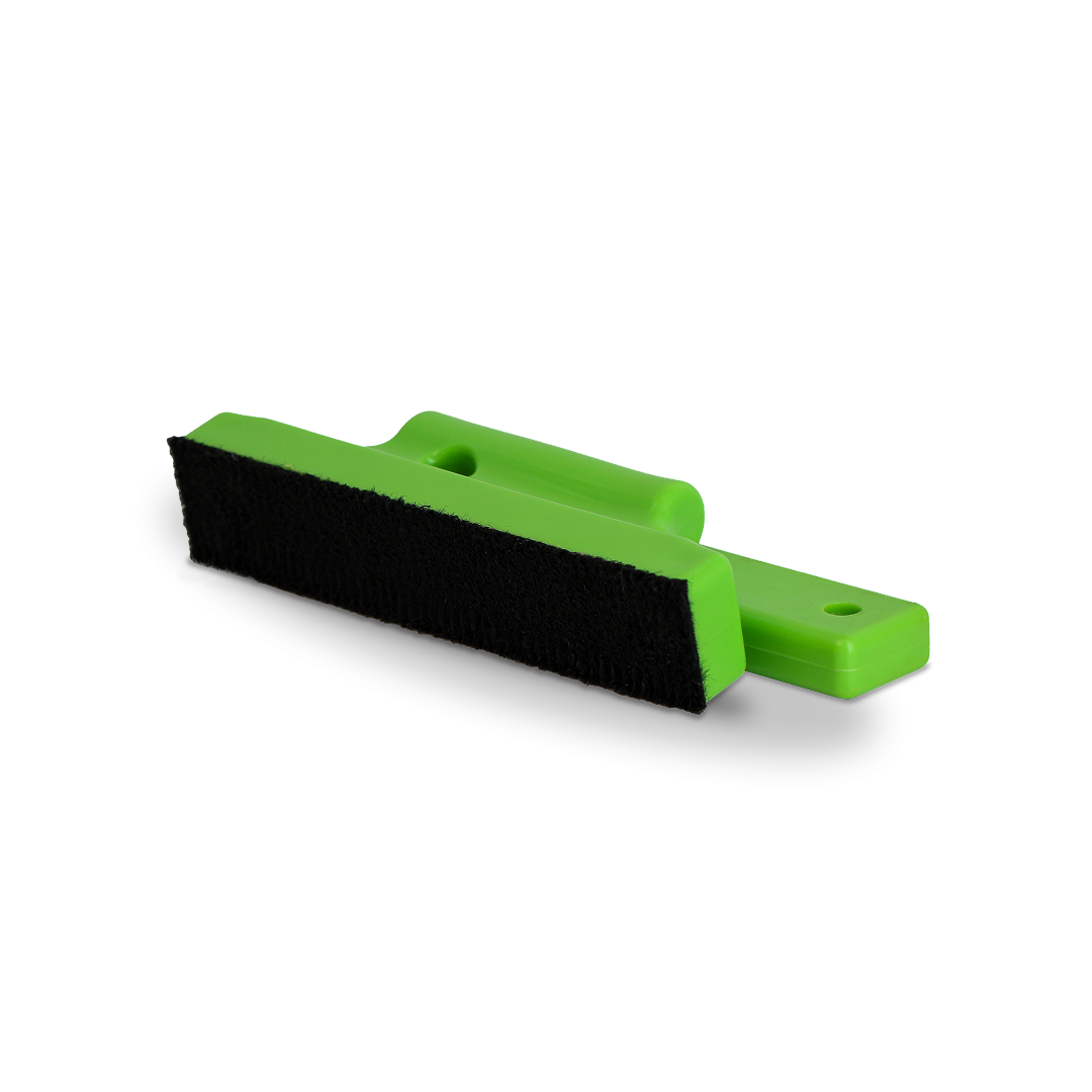 Stud-shaped magnet tool for vinyl and tint positioning.