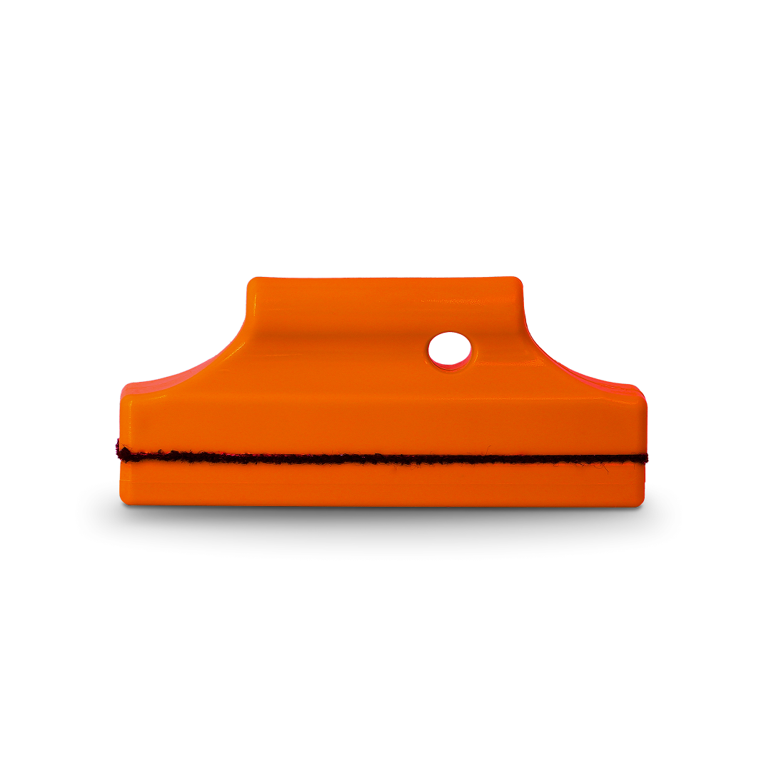 Stud-shaped magnet tool for vinyl and tint positioning.